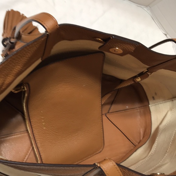 Michael Kors leather and coated canvas tote with pouch and tassel - Picture 5 of 9